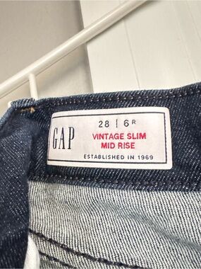 GAP Dark Indigo Jeans with Brass Button